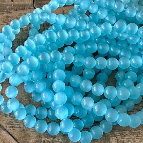 6mm Cat Eye Bead Strands - Various Colors - Picture 1 of 3